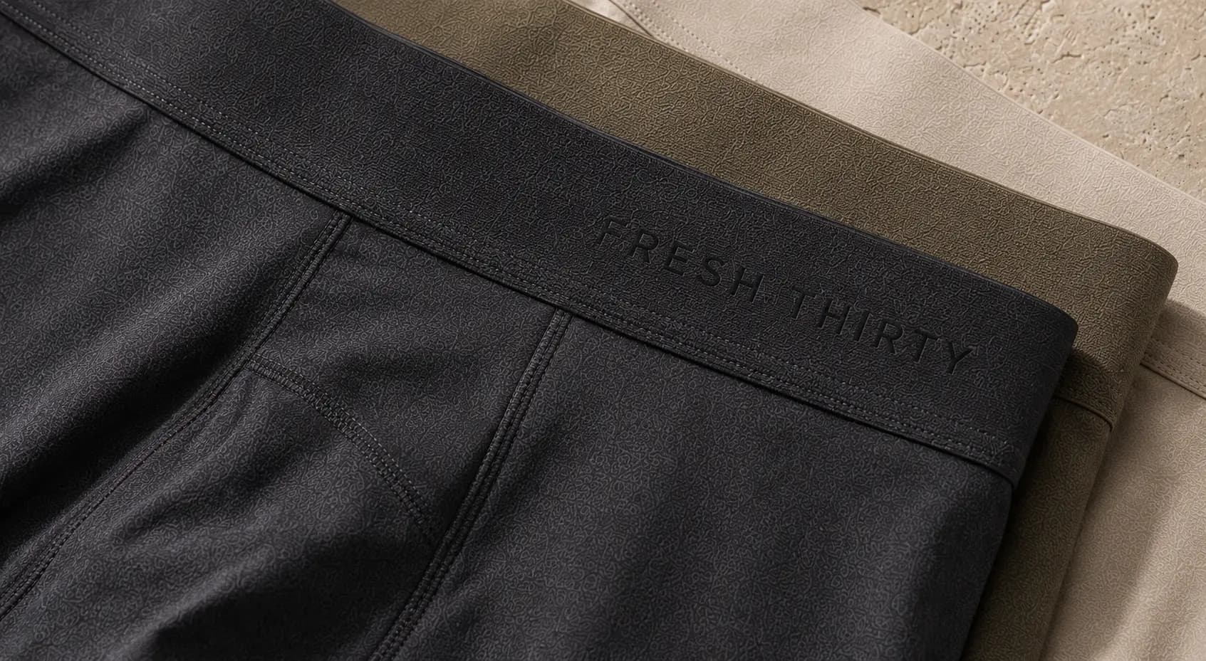 Fresh Thirty waistband and fabric construction detail